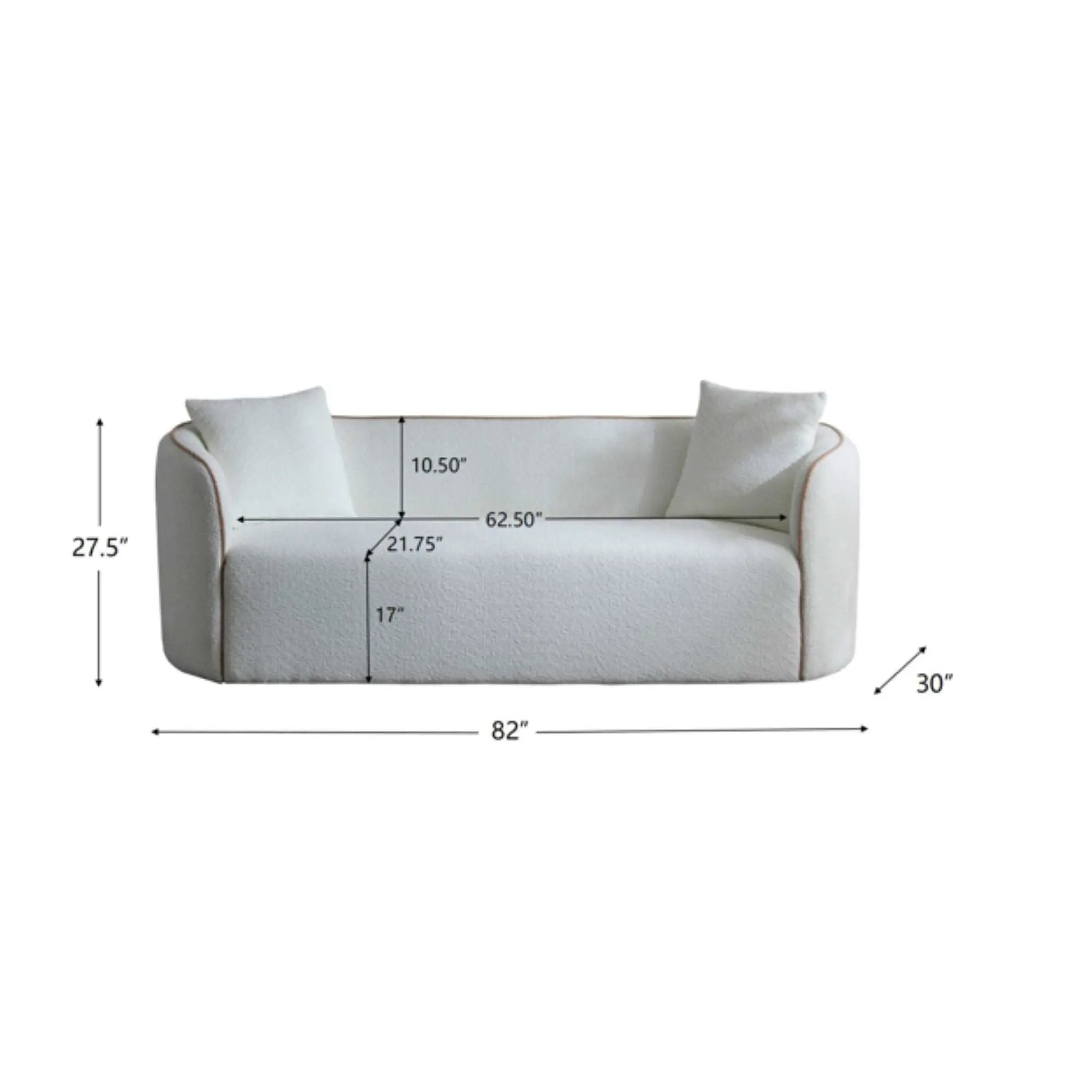 Coral - Curved Sofa, 3 Seater by HouseOfZazla