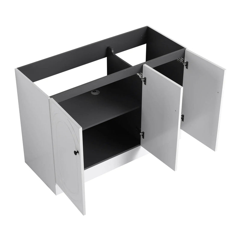Contemporary Freestanding Bathroom Vanity With Resin Sink & Soft-Close Cabinet Doors by HouseOfZazla