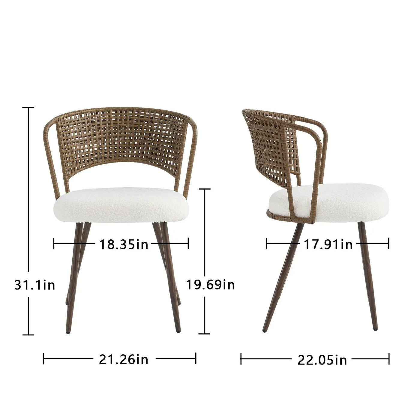 Farmhouse Style Wicker Dining Chair by HouseOfZazla