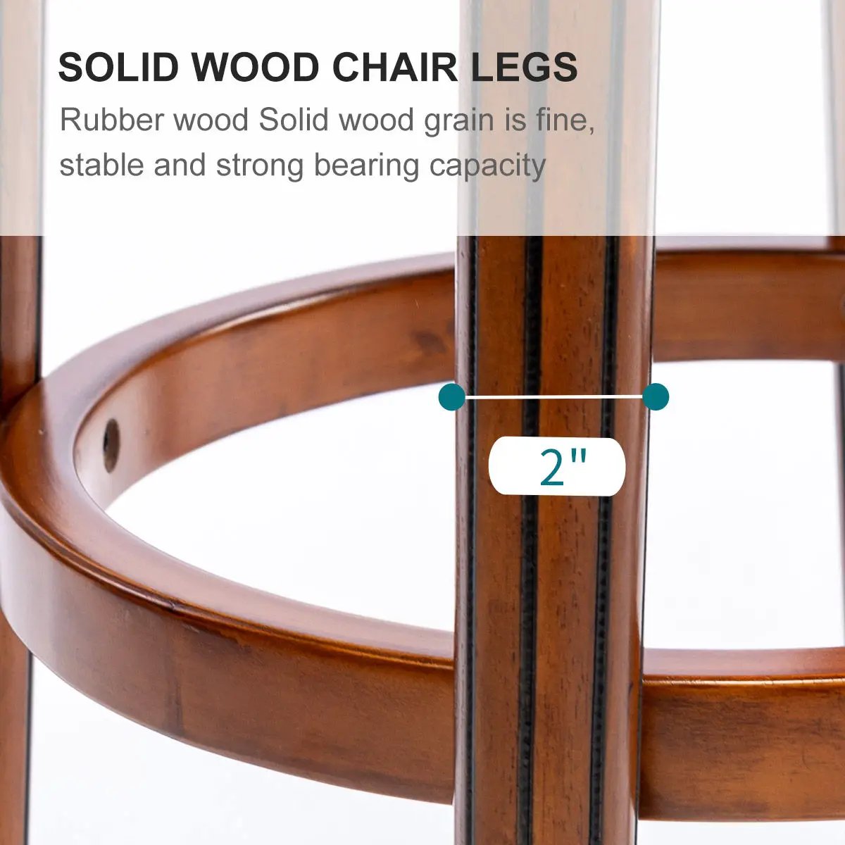 Swivel Cow Top Wooden Bar Stool, 360 Degree Swivel Bar Height Chair With Backs For Home Kitchen Counter by Unique Piece Furniture