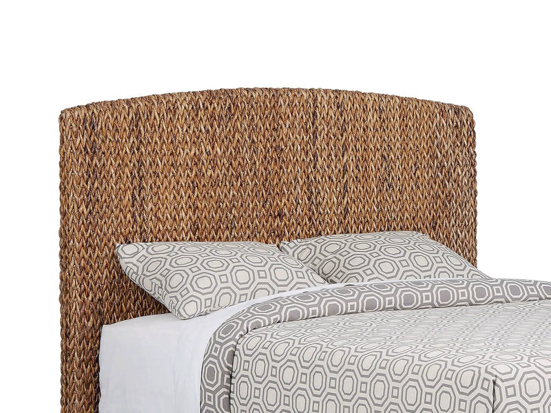 Laughton Banana Leaf Eastern King Panel Bed Amber by Unique Piece Furniture