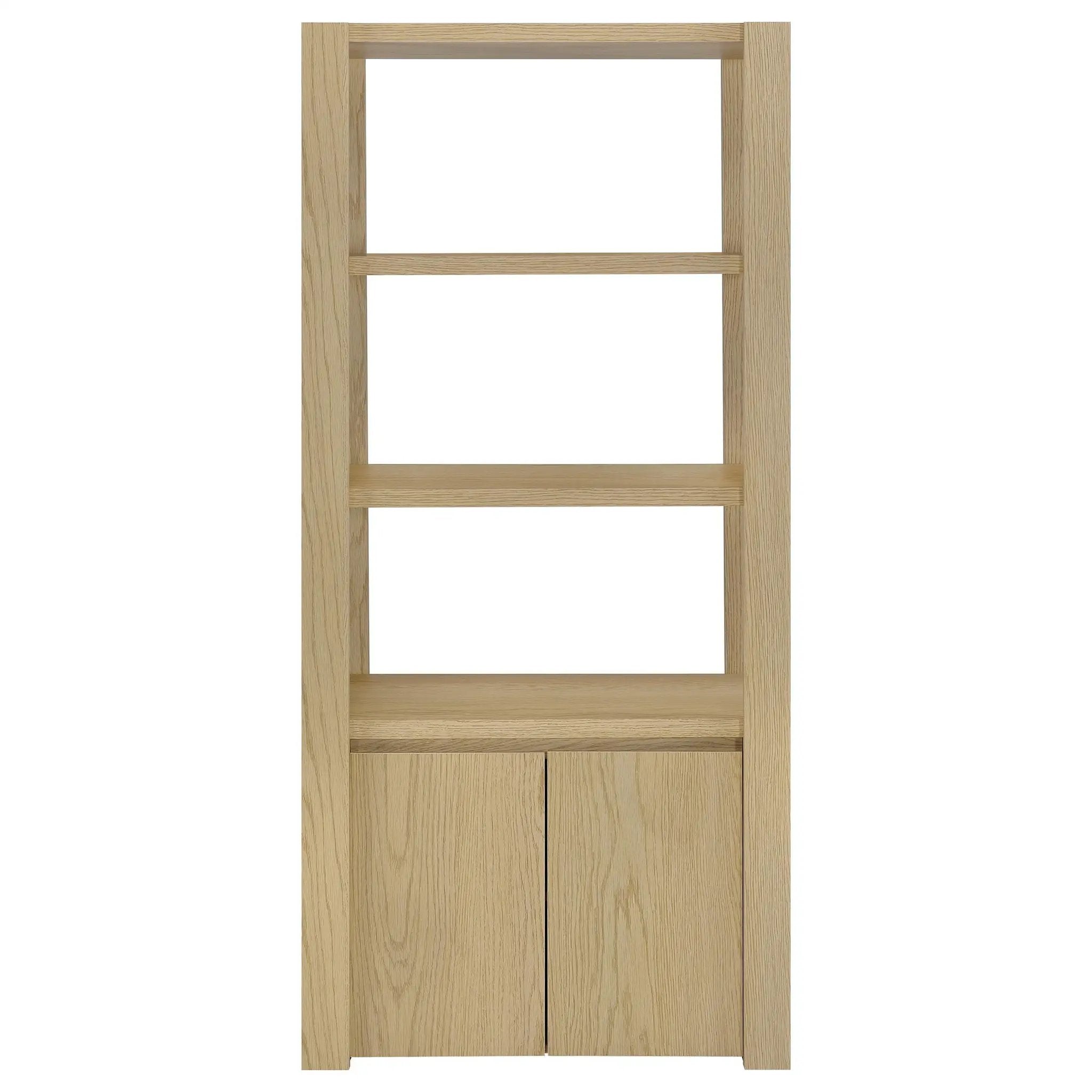 Laurelton 3-shelf Media Tower Tall Pier Cabinet Light Oak by Unique Piece Furniture
