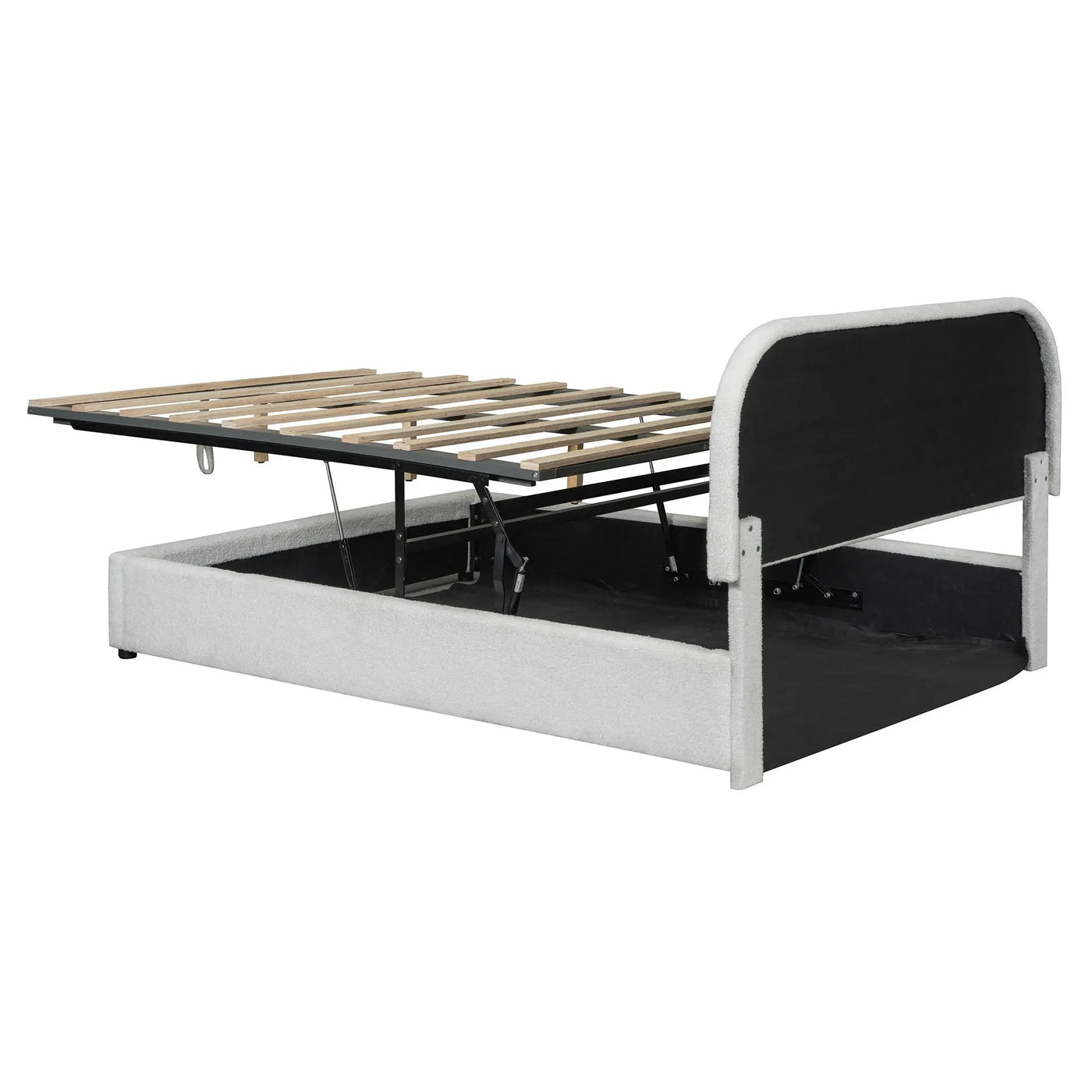 Upholstered Platform Bed With Hydraulic Storage System by Unique Piece Furniture