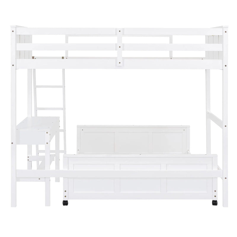 Full Over Full Bunk Bed With Desk