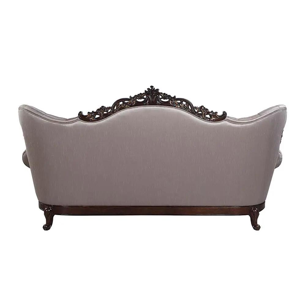 Benbek - Sofa With 5 Pillows - Fabric & Antique Oak by Unique Piece Furniture
