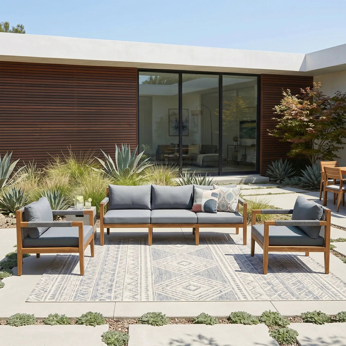3 Piece Outdoor Sectional Sofa Set by HouseOfZazla