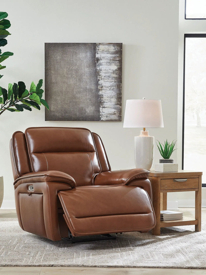 Healy Pier - Power Recliner / Adj Headrest - Chocolate by Unique Piece Furniture