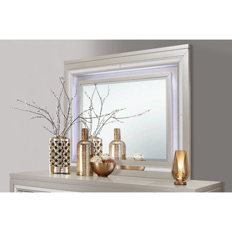 Cross - Glam Mirror With LED - Champagne by Unique Piece Furniture