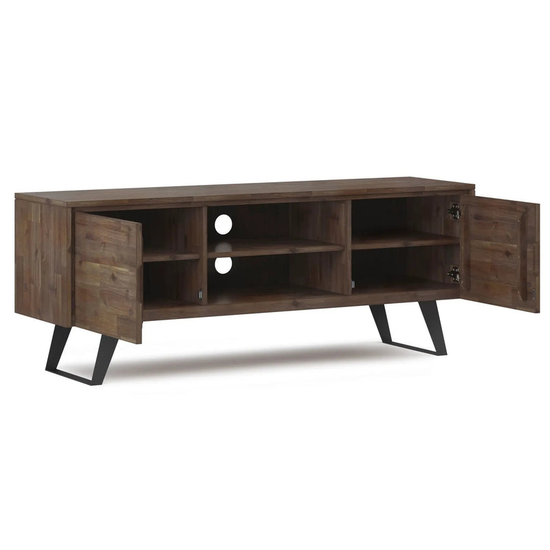 Lowry - TV Media Stand - Rustic Natural Aged Brown by HouseOfZazla