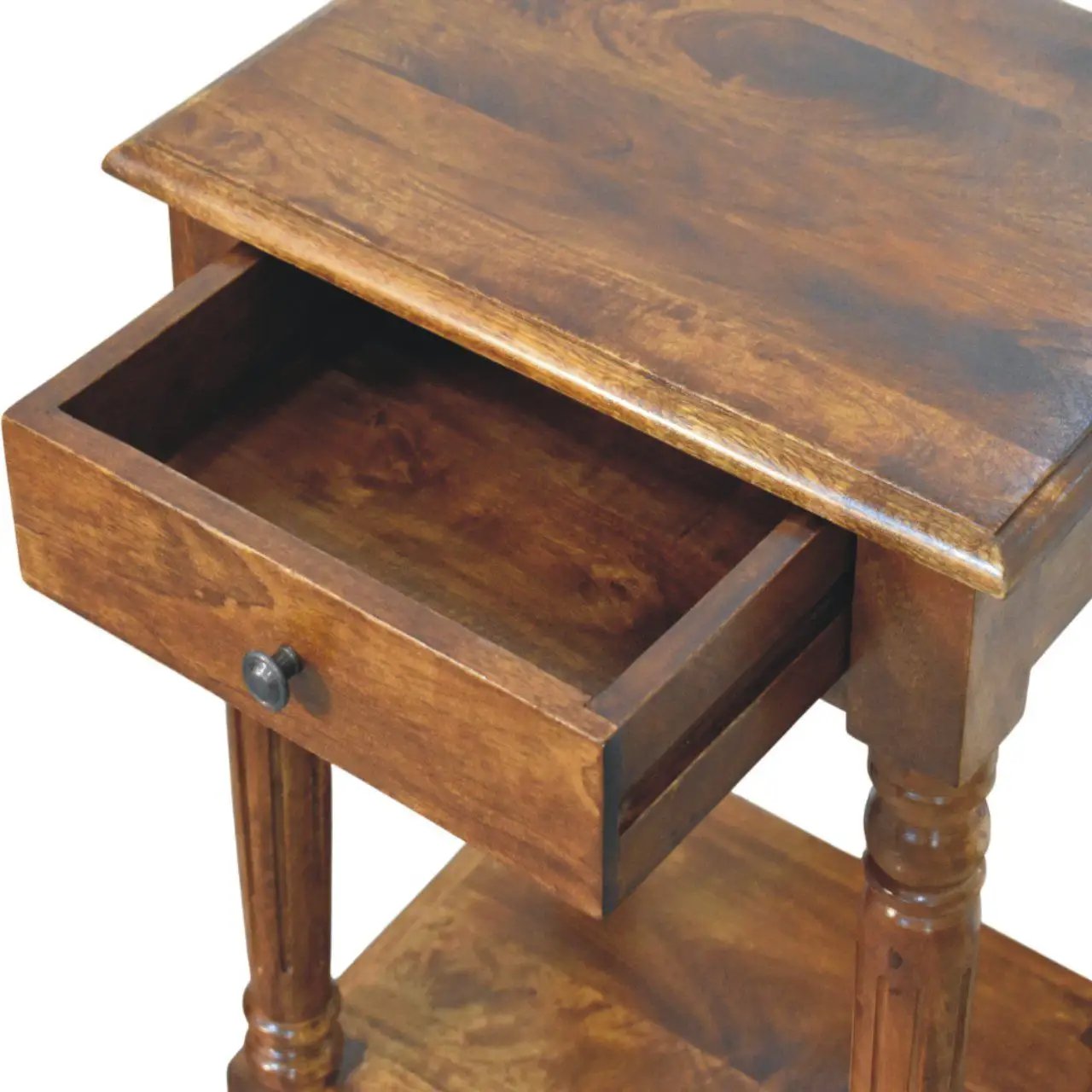 Turned Legs Drawer Table by HouseOfZazla