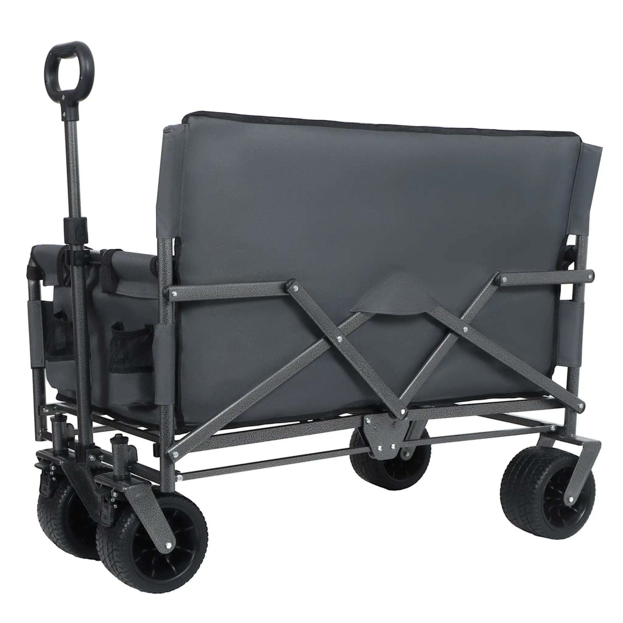 3-in-1 Convertible Folding Wagon Cart with Bench Seat & Storage by HouseOfZazla