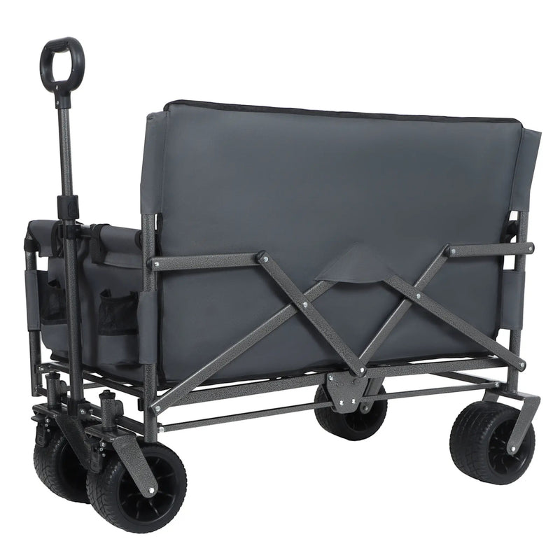 3-in-1 Convertible Folding Wagon Cart with Bench Seat & Storage by HouseOfZazla
