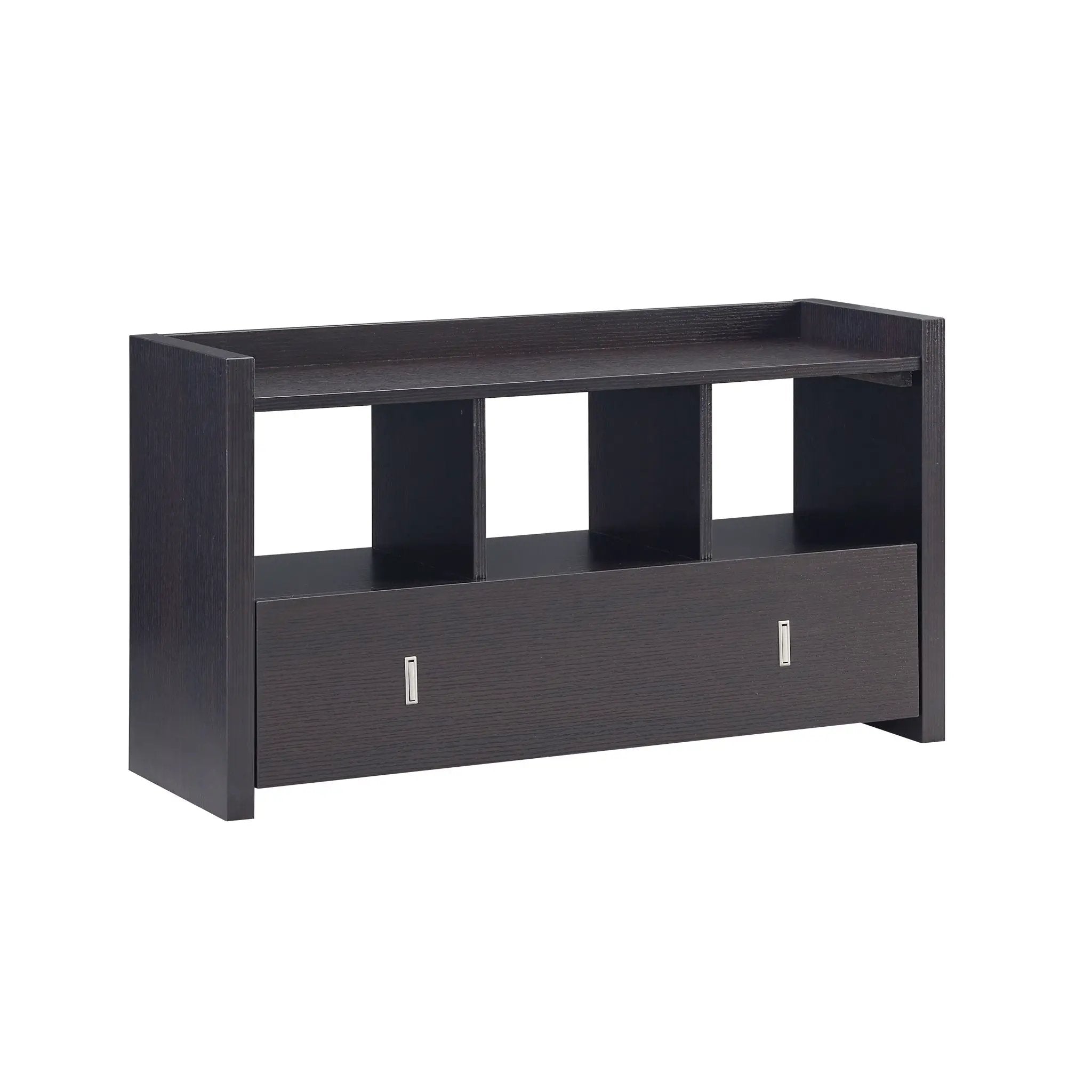 Shoe Entry Bench With Three Shelves, One Drawer With Divided Compartment by HouseOfZazla