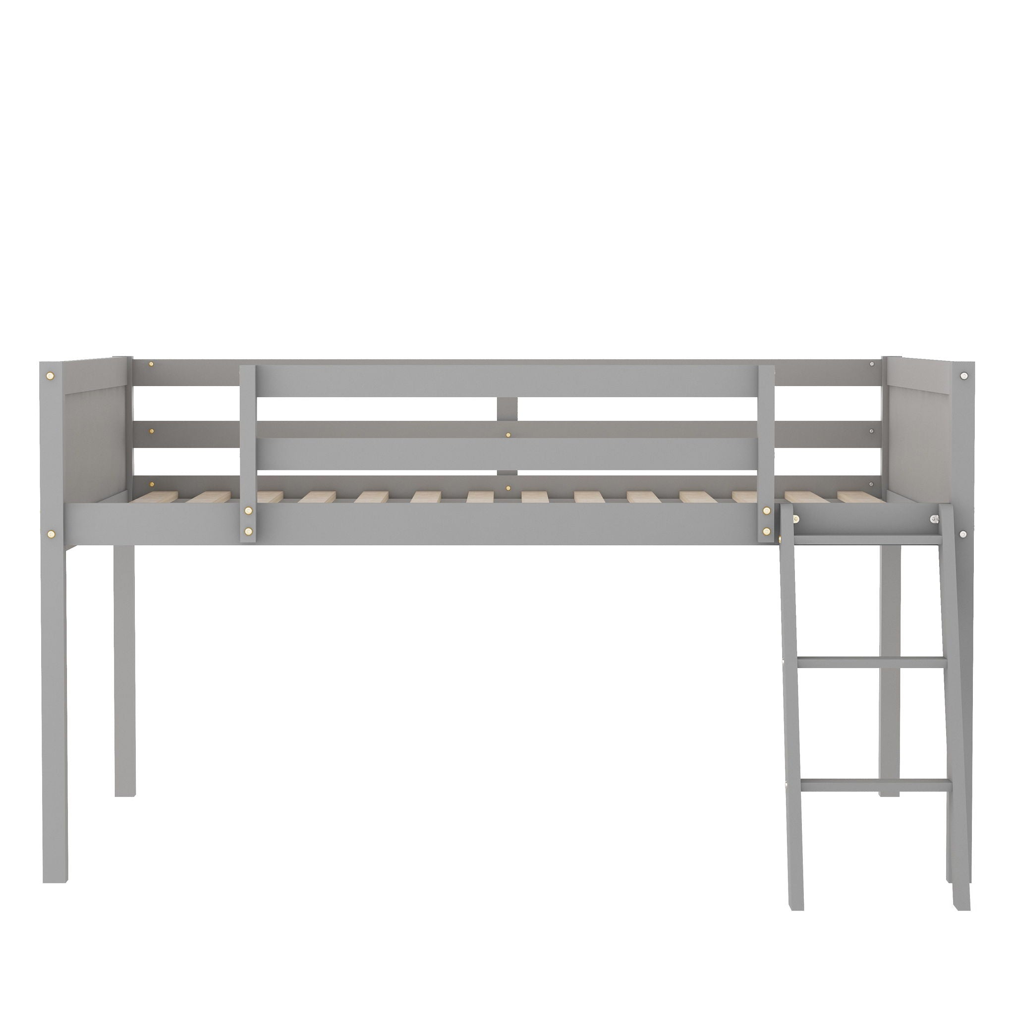 Low Loft Bed With Adjustable Ladder