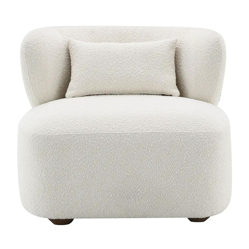 Darius - Accent Chair With Pillow - Beige Boucle by Unique Piece Furniture