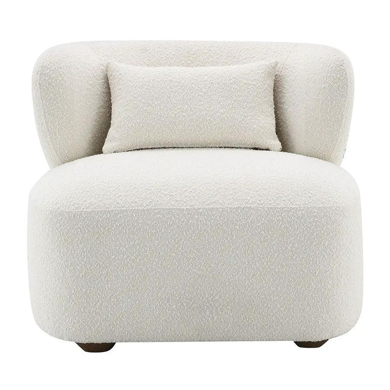 Darius - Accent Chair With Pillow - Beige Boucle by Unique Piece Furniture