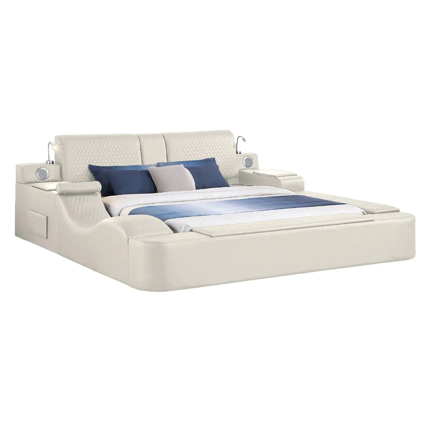 Zoya - Smart Multifunctional Bed, Built In Bluetooth Speakers, USB Charging by HouseOfZazla