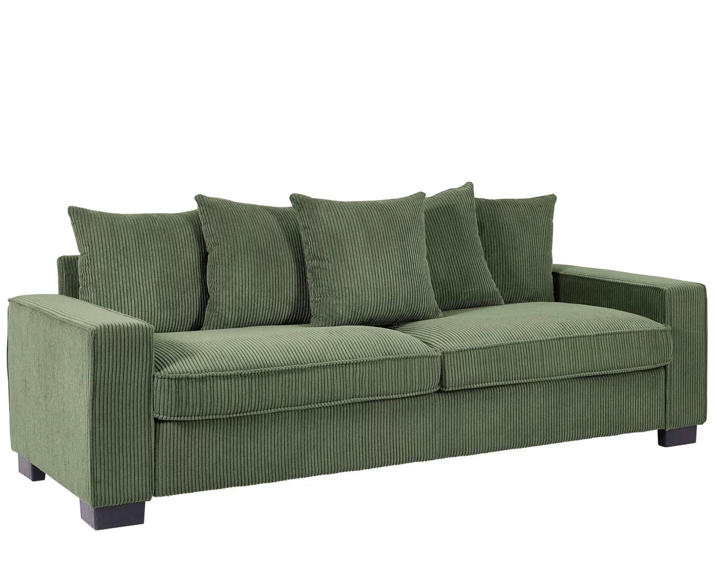 Luxe Sofa With 5 Matching Toss Pillows, Sleek Design, Spacious And Comfortable 3 Seater Couch by Unique Piece Furniture