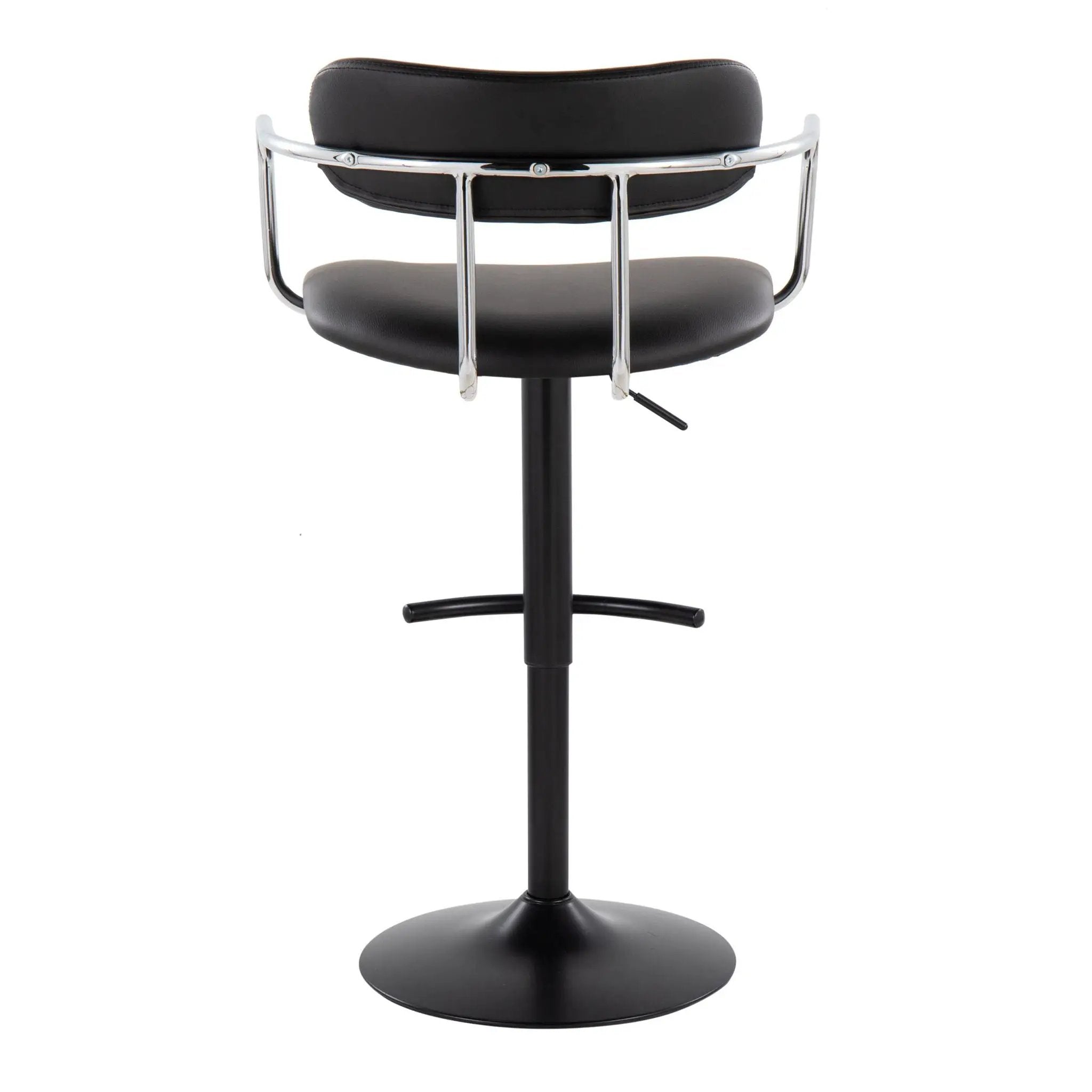 Demi - Contemporary Adjustable Height Barstool With Swivel With Rounded T Footrest (Set of 2) by Unique Piece Furniture