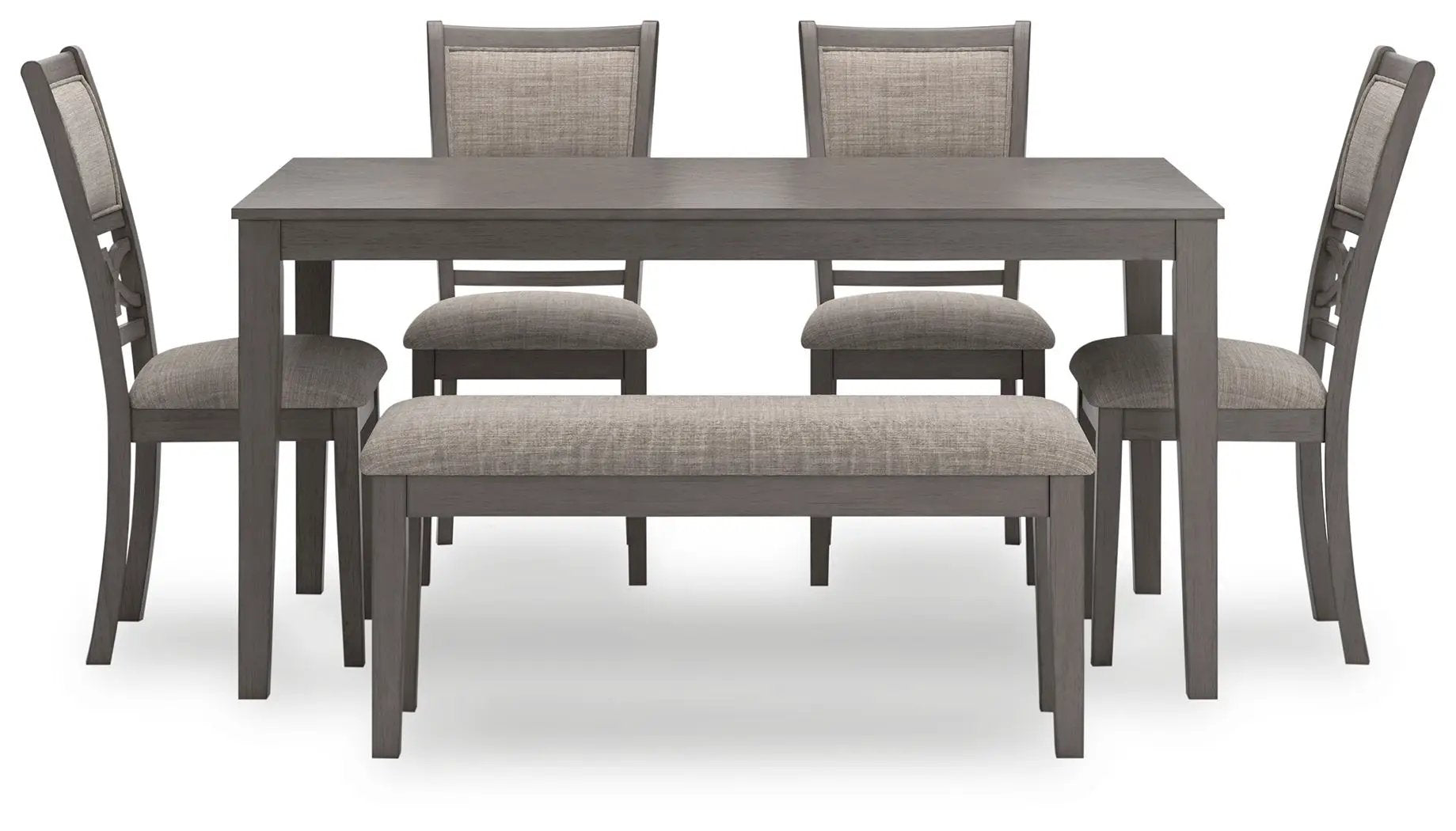 Wrenning - Dining Room Table Set (Set of 6) - Gray by Unique Piece Furniture