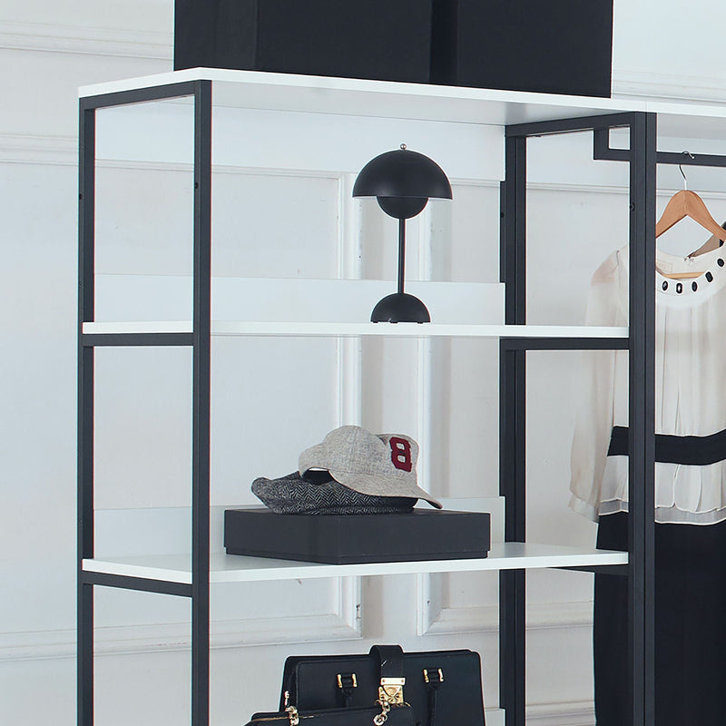 Fiona - Freestanding Walk-In Closet System, Extra Storage Space - White by HouseOfZazla