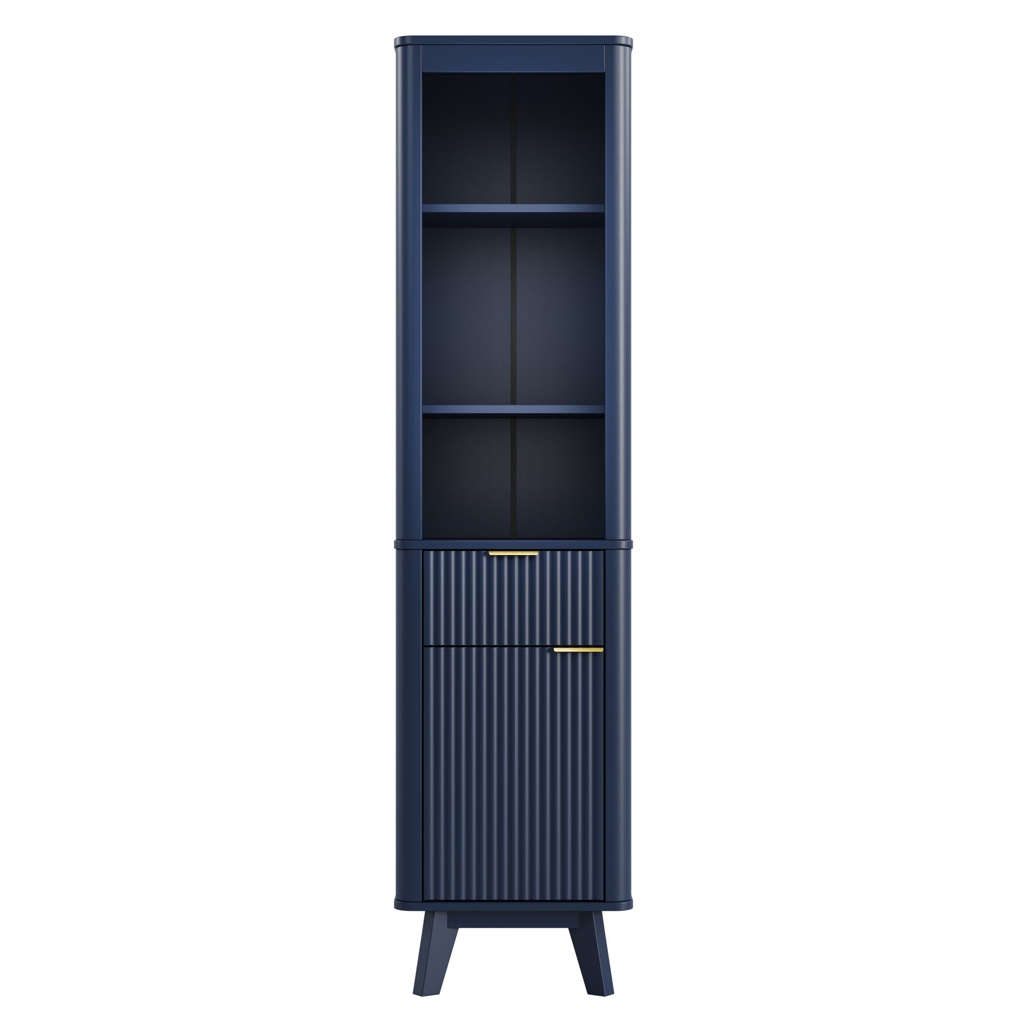 Tall Bathroom Storage Cabinet With Adjustable Shelves And 1 Drawer & Door by HouseOfZazla