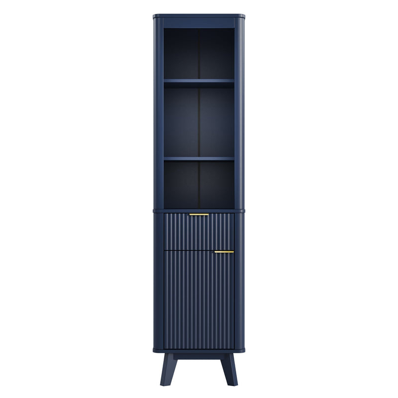 Tall Bathroom Storage Cabinet With Adjustable Shelves And 1 Drawer & Door by HouseOfZazla