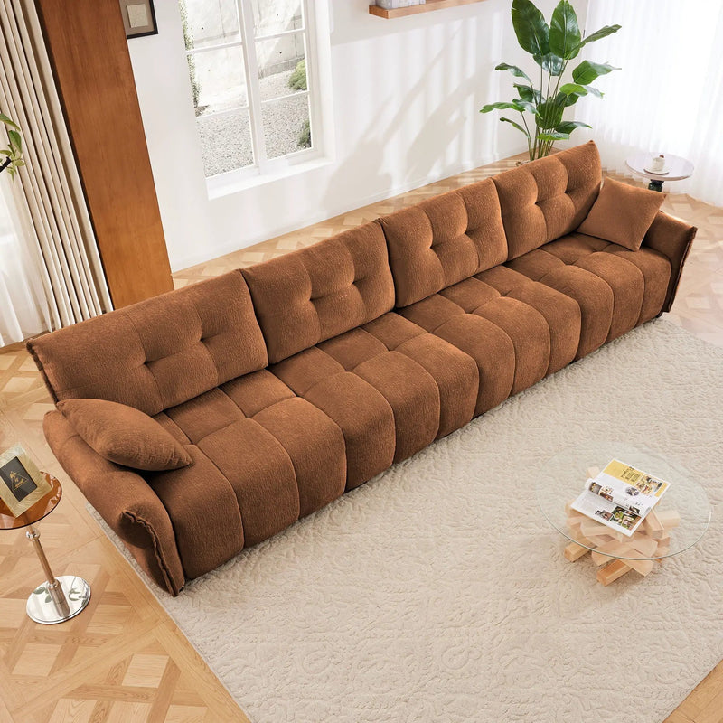 Modern Sofa & Pillows, Textured Cover, High Rebound Cushions by Unique Piece Furniture