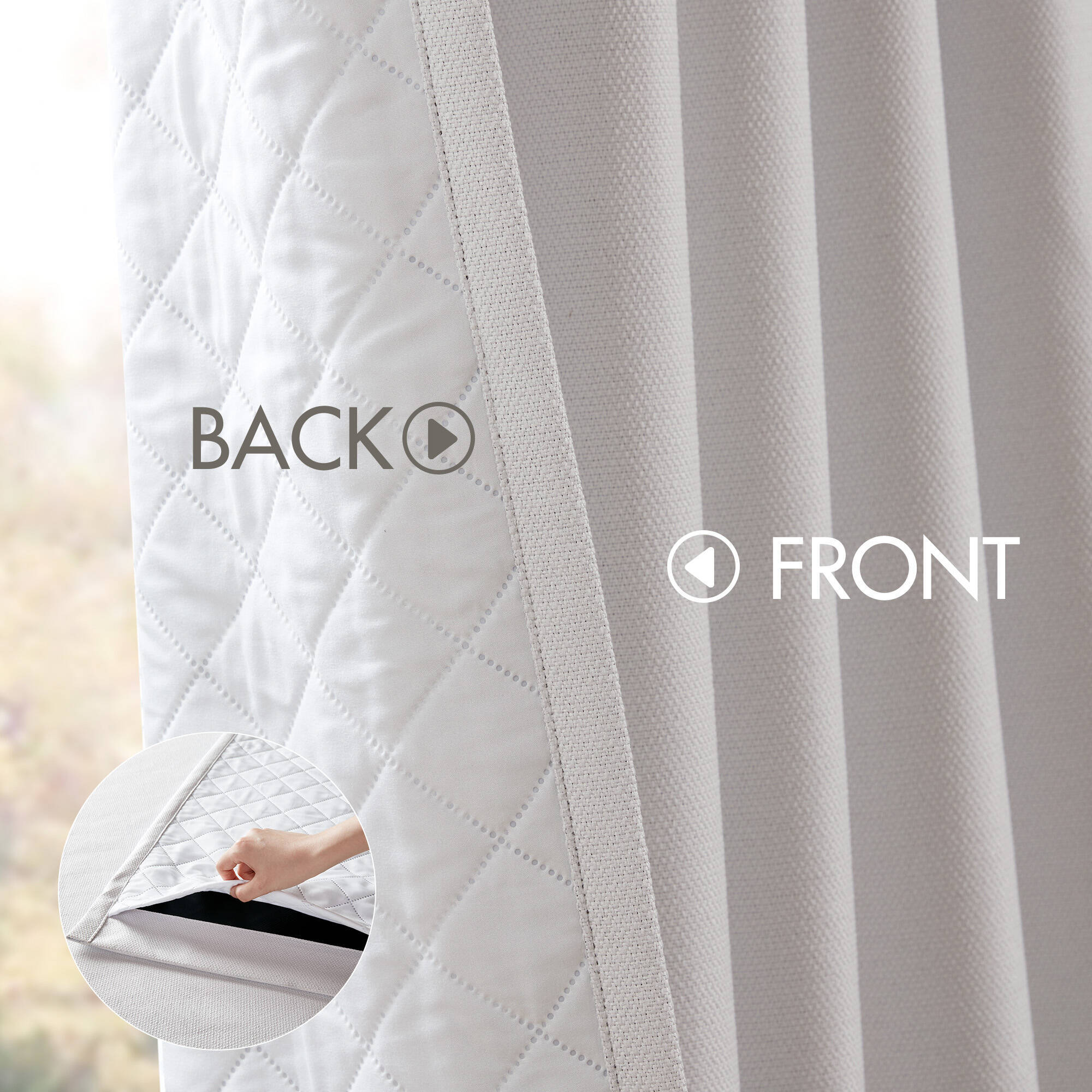 2-PK 52x84" Sound Blocking Total Blackout Curtain Panel Pair White by HouseOfZazla