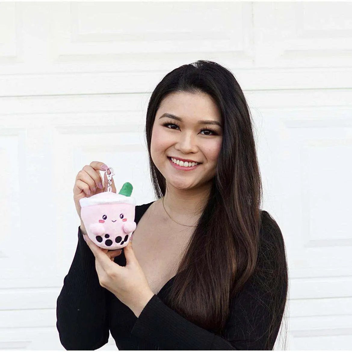 ABC Boba Tea Plush Pink Berry Cute Stuffed Animal Toy for Wallet, Backpack or Purse 5" by Selzalot