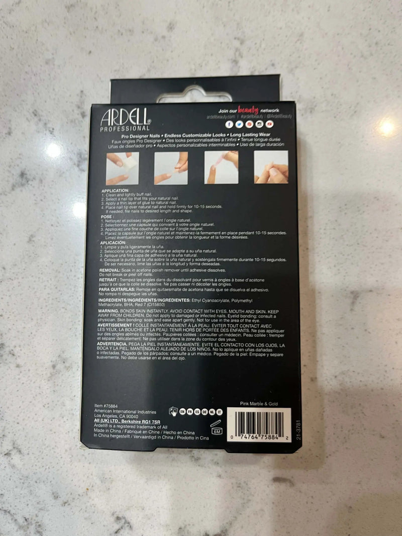 Ardell Nail Addict False Press on Nails - Cheetah Accent by Selzalot