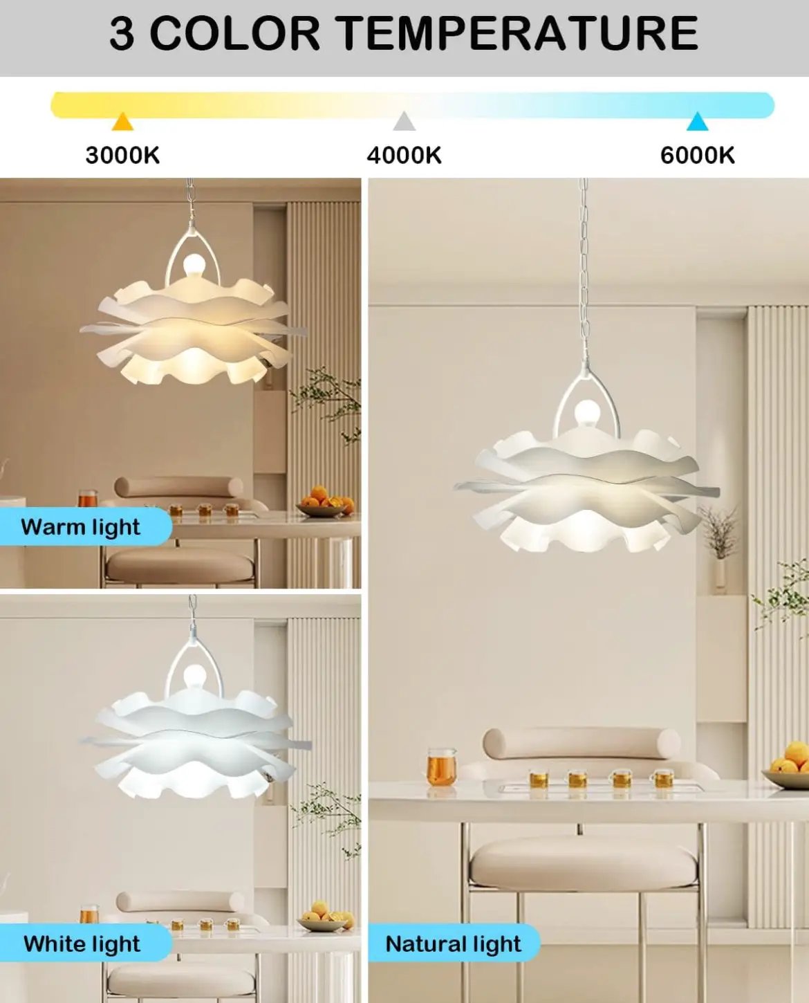Chandeliers for Dining Room Lighting Fixtures Hanging,2-Light Romantic Modern Chandelier, Acrylic Flower Shape Chandeliers for Bedroom,Hallway, Living Room, Foyer, Office, Bar,Island Lights by Selzalot