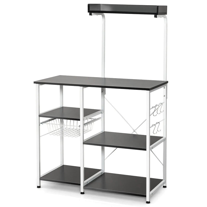 4 Tier Vintage Kitchen Baker's Rack Utility Microwave Stand-Coffee by DirectDeals
