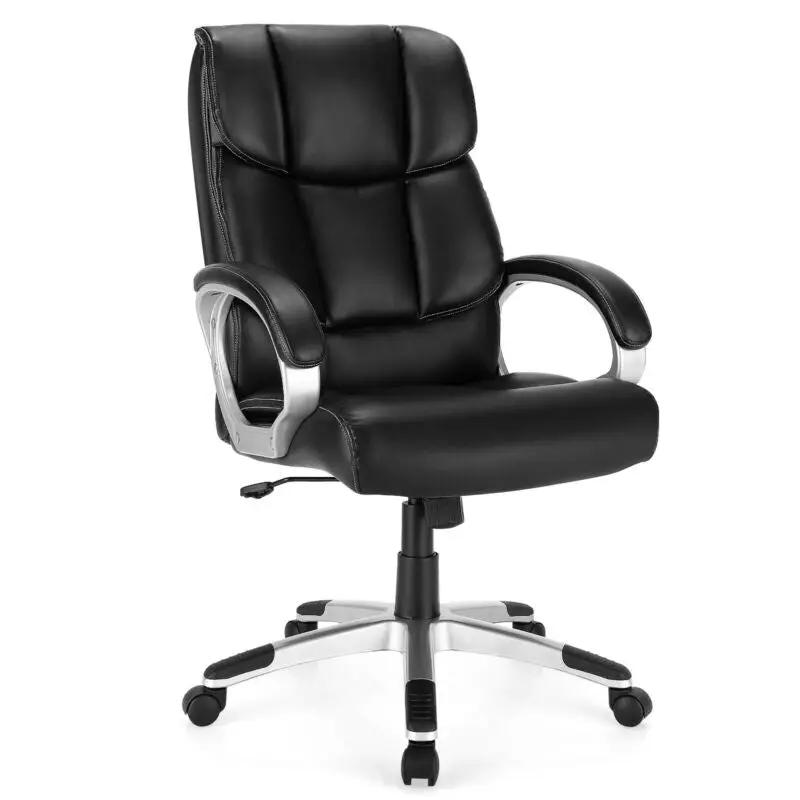 Big and Tall Adjustable High Back Leather Executive Computer Desk Chair by DirectDeals