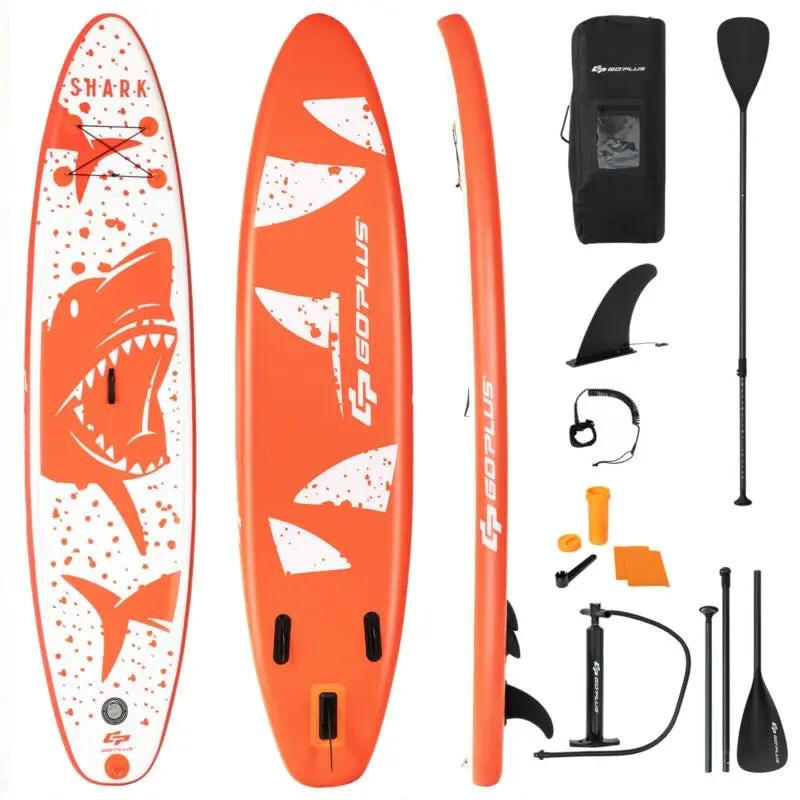 Inflatable Stand Up Paddle Board with Backpack Aluminum Paddle Pump by DirectDeals