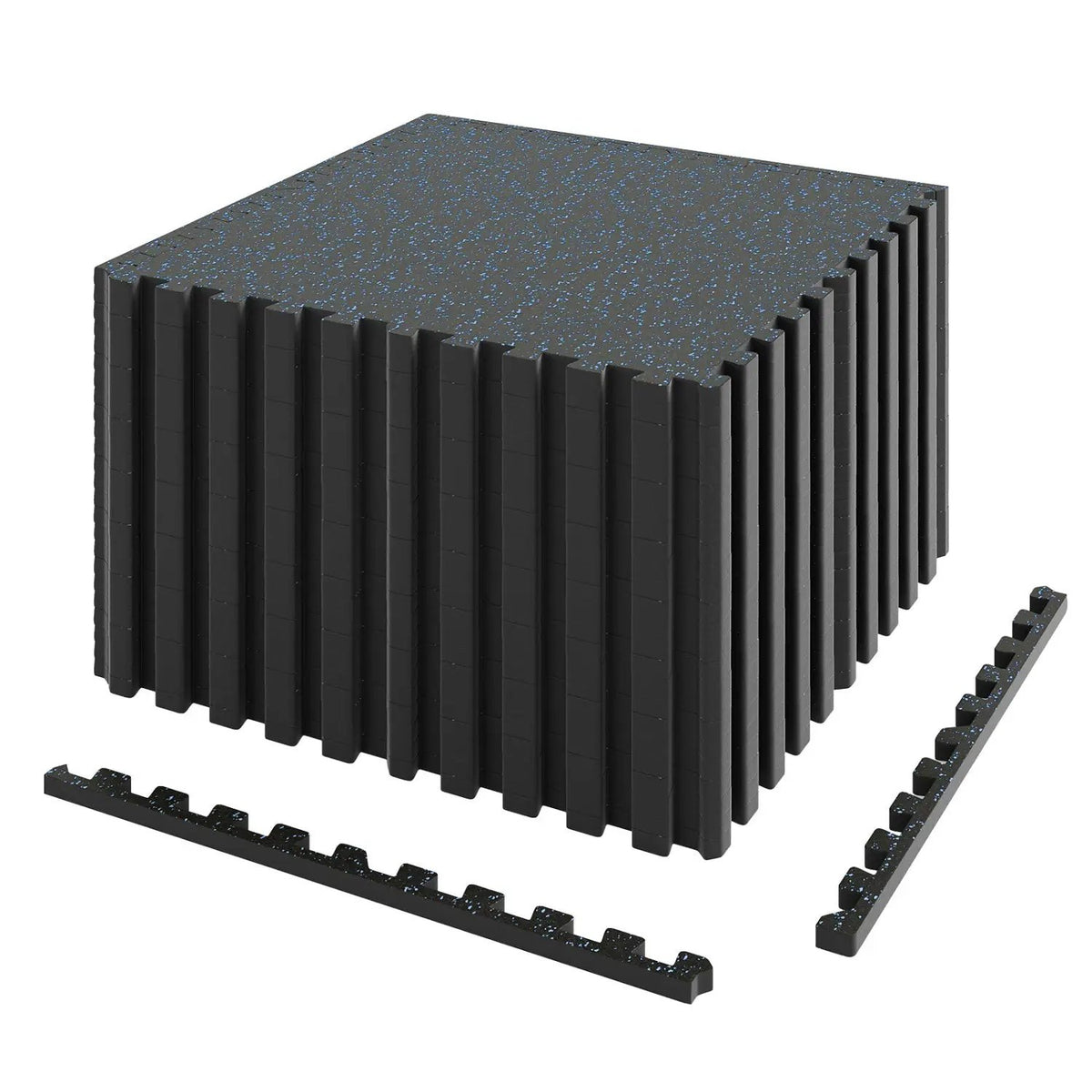 Interlocking Rubber Exercise Mat 48 Sq Ft with Borders, photo 4 of 16