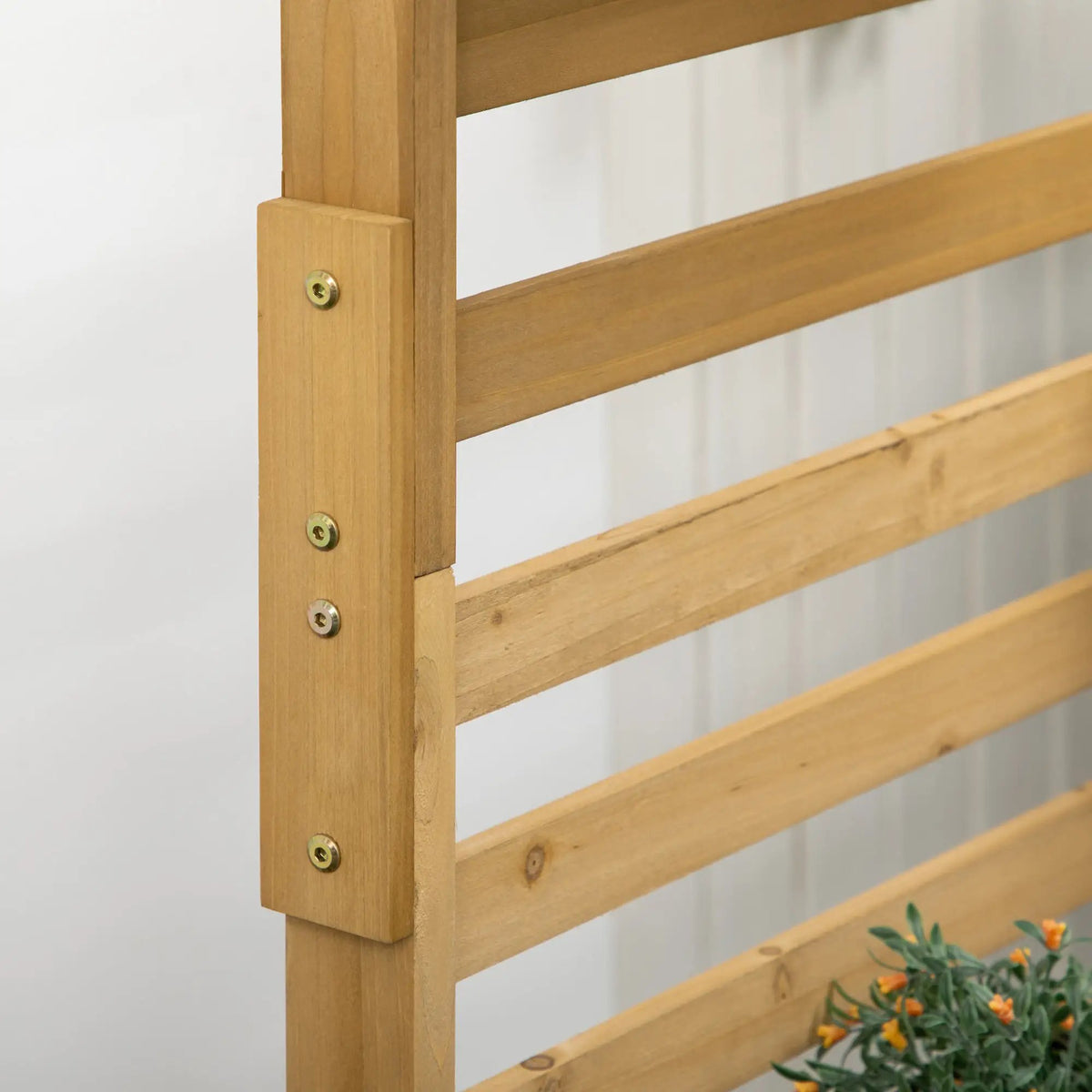 Outsunny Wooden Plant Trellis Stand with 5 Hanging Planter Boxes, photo 2 of 10