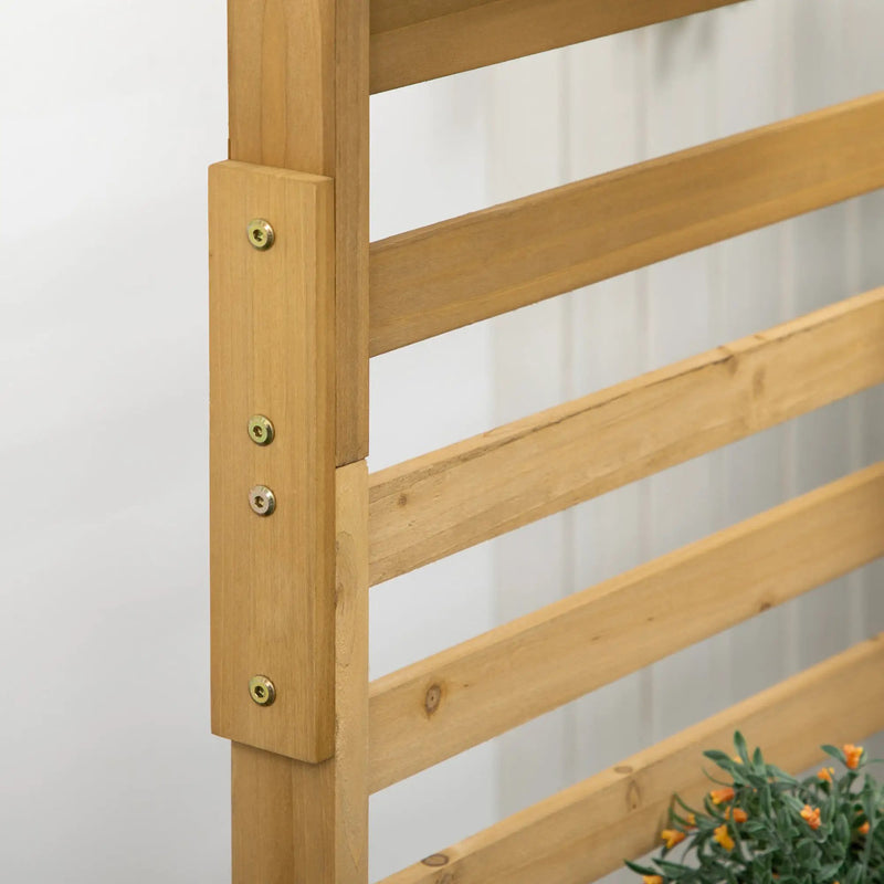 Outsunny Wooden Plant Trellis Stand with 5 Hanging Planter Boxes, photo 2 of 10