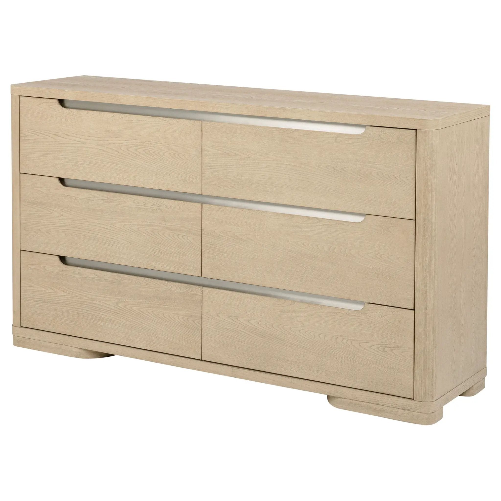Mirador - 6 Drawer Bedroom Dresser - Natural by HouseOfZazla