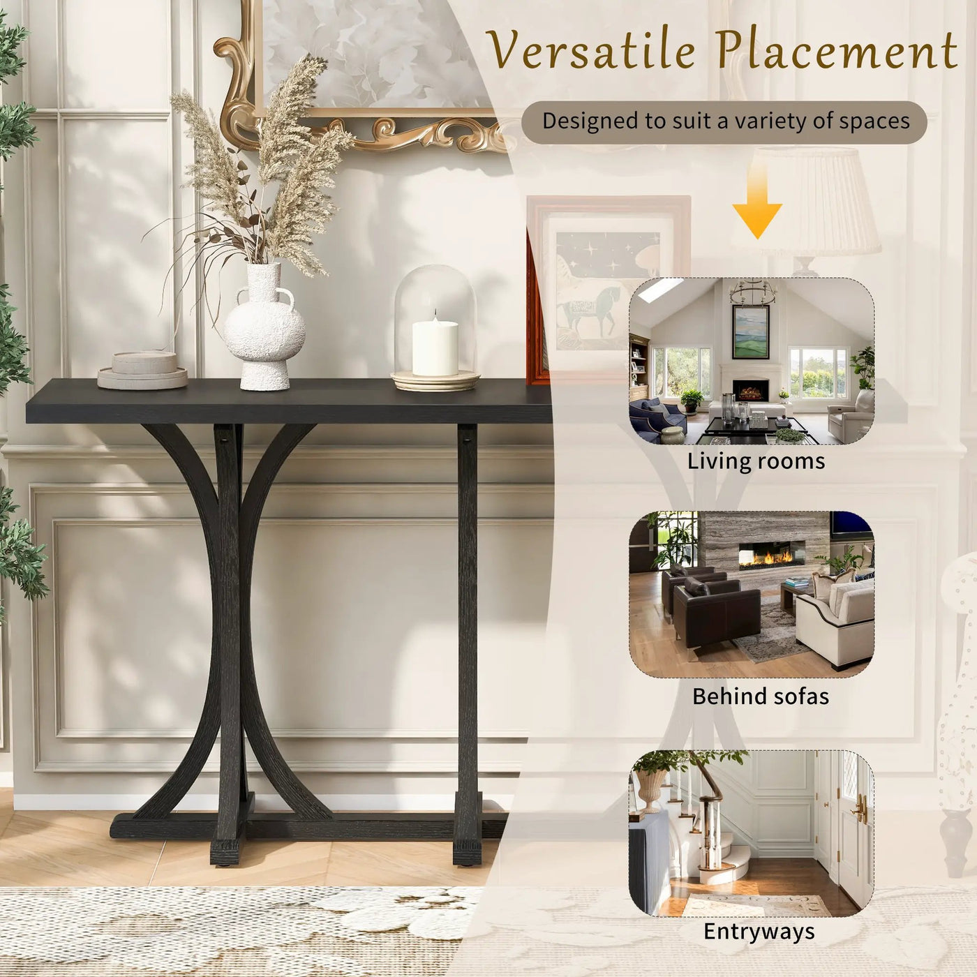 U-Style 59.8'' Wooden Console Table by HouseOfZazla