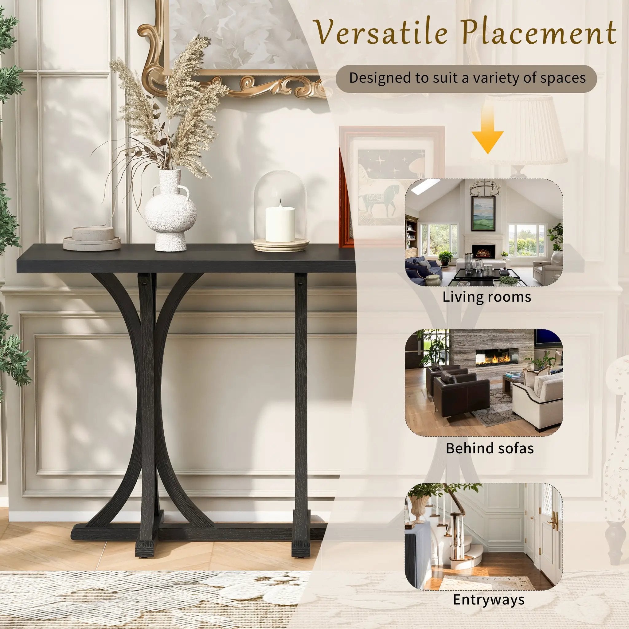 U-Style 59.8'' Wooden Console Table by HouseOfZazla