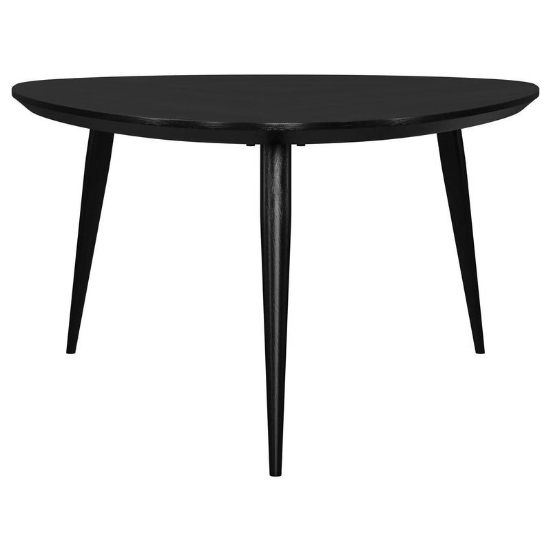 Odessa Triangular Solid Wood Coffee Table Black by Unique Piece Furniture