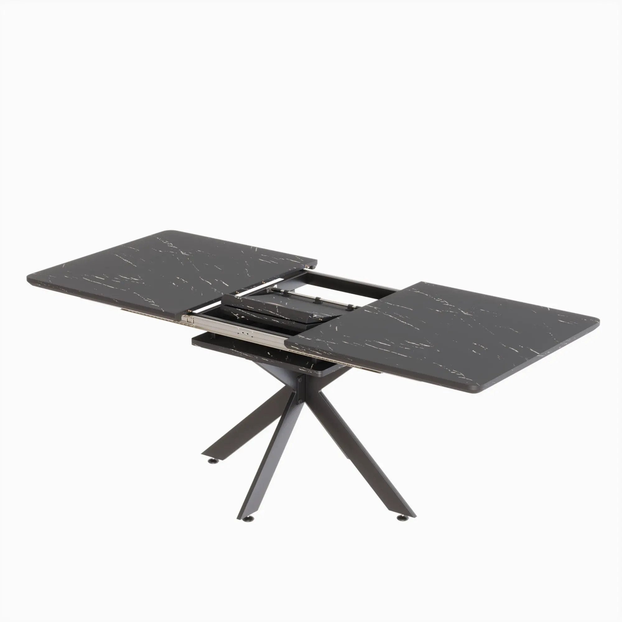 Extendable Dining Table Set With Curved Backrest Upholstered Chairs by Unique Piece Furniture