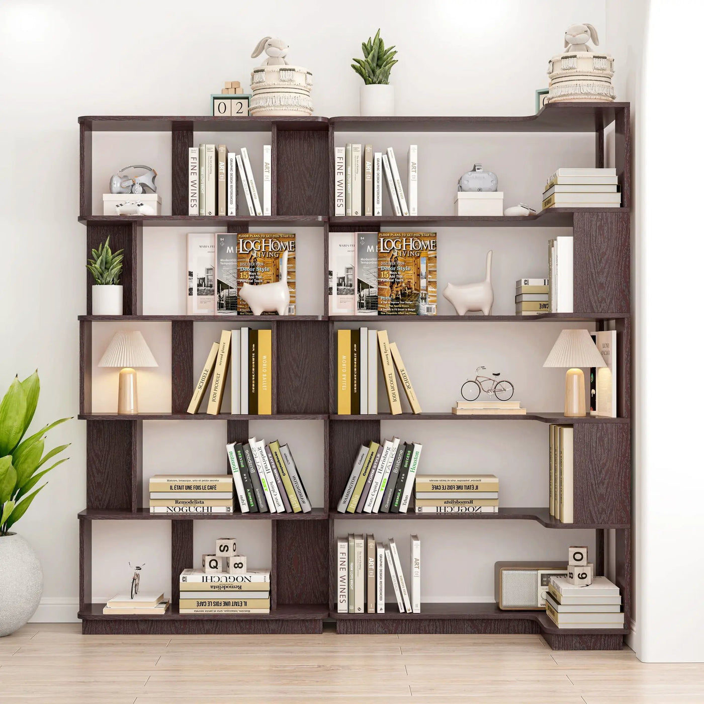 Modern 5 Tier Open Storage Bookcase by HouseOfZazla