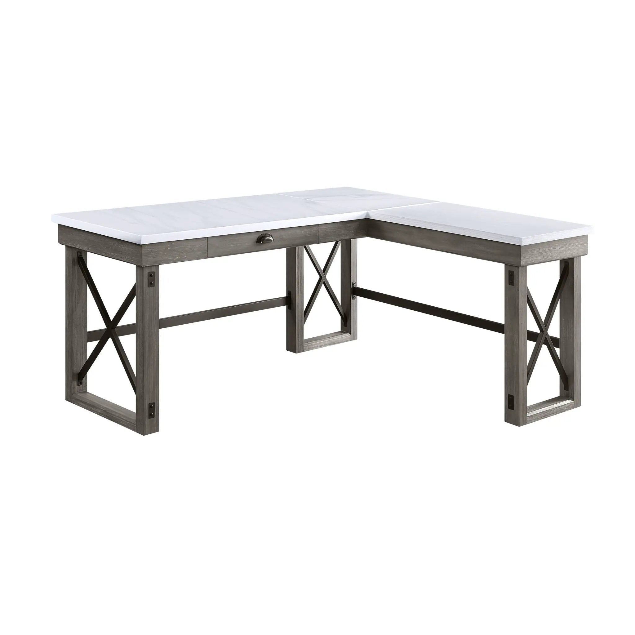 Talmar - Marble Top Weathered Writing Desk With Lift Top by Unique Piece Furniture