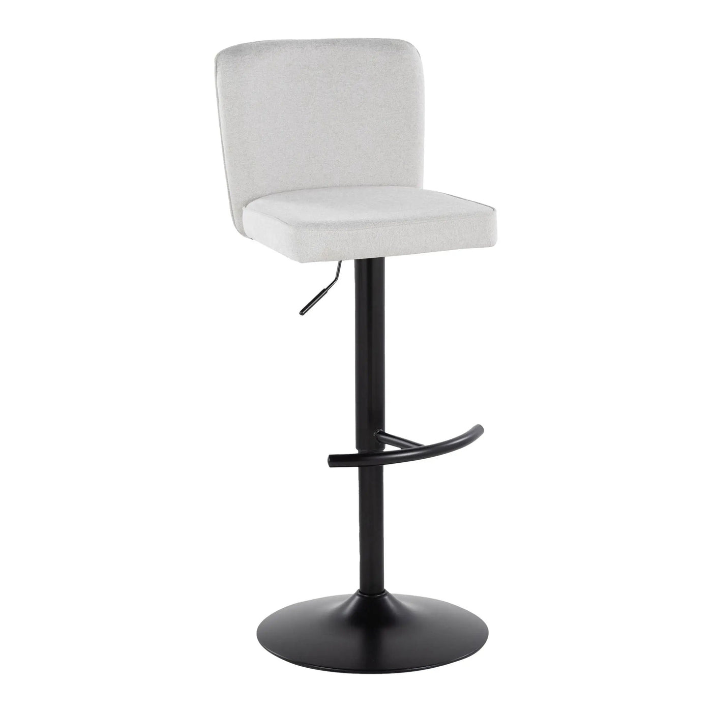 Henry - Contemporary Adjustable Barstool & Swivel With Rounded T Footrest (Set of 2) by HouseOfZazla