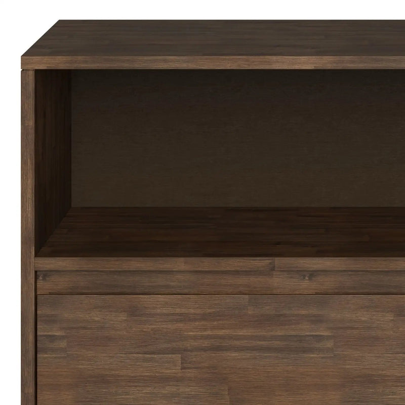Chase - Low Bookcase - Rustic Natural Aged Brown by HouseOfZazla
