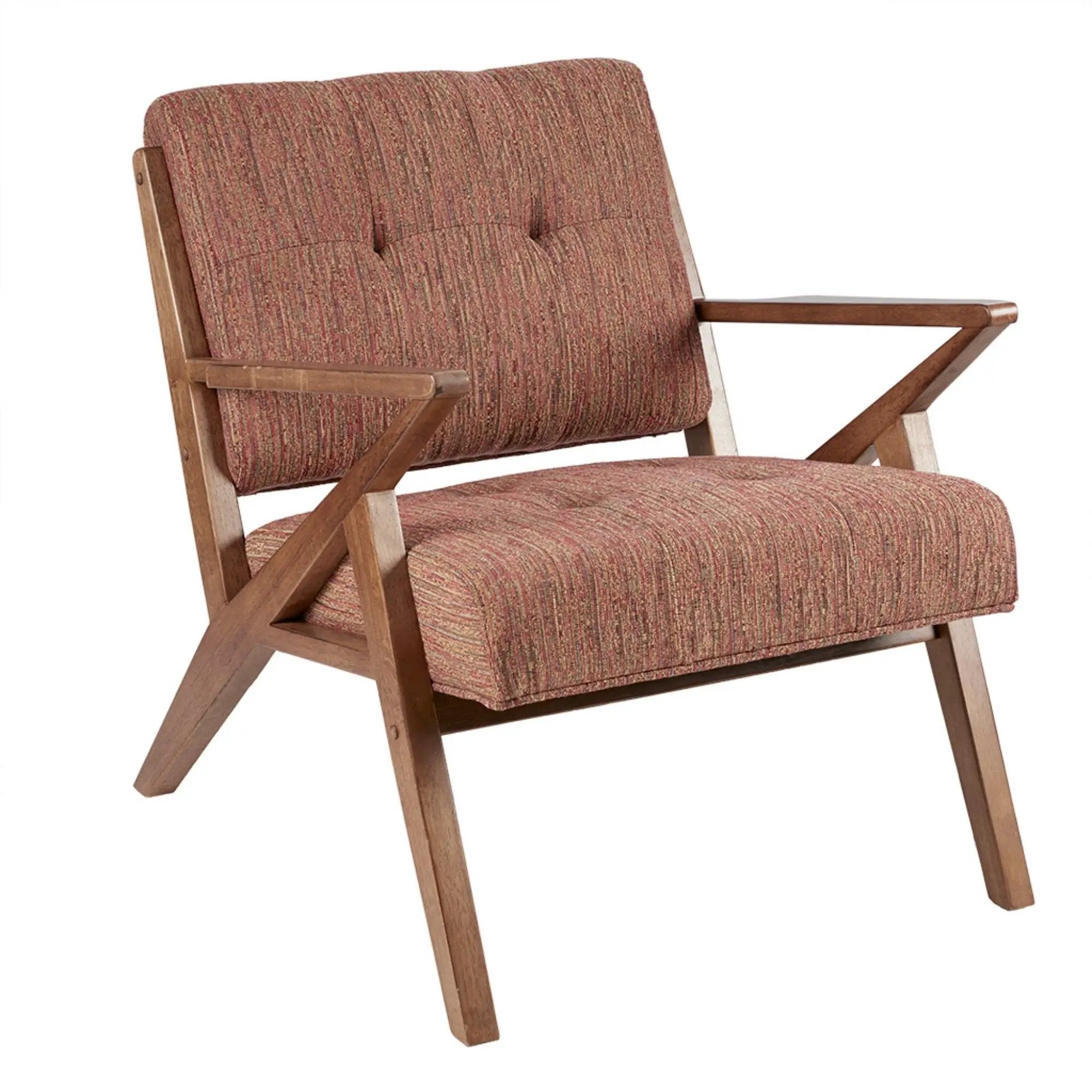 Lounge Chair With Tufted Upholstery And Solid Frame by Unique Piece Furniture