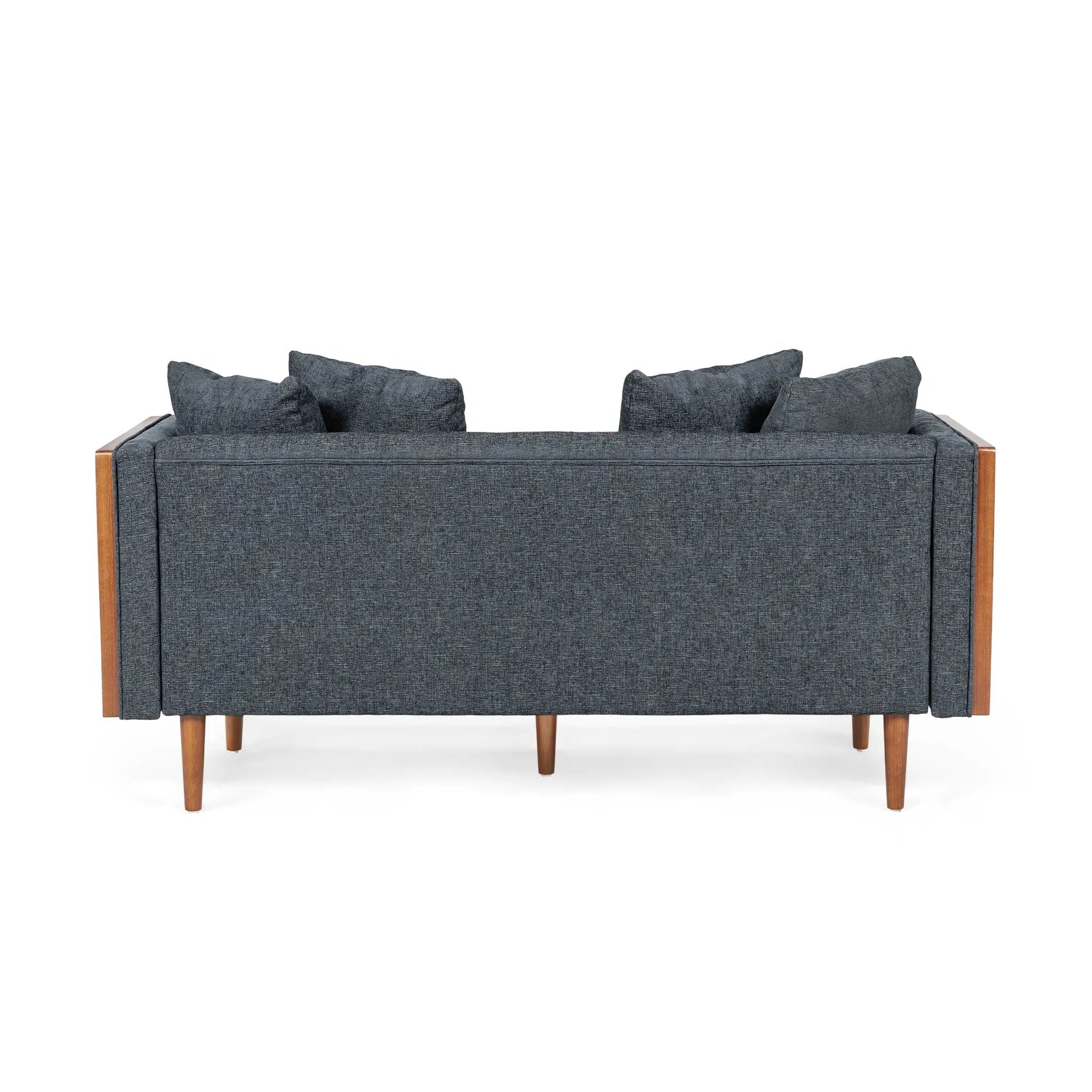 Retro Modern Loveseat With Button Tufted Upholstery by HouseOfZazla