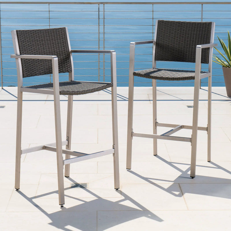 Outdoor Rust Proof Aluminum Barstools (Set of 2) by HouseOfZazla